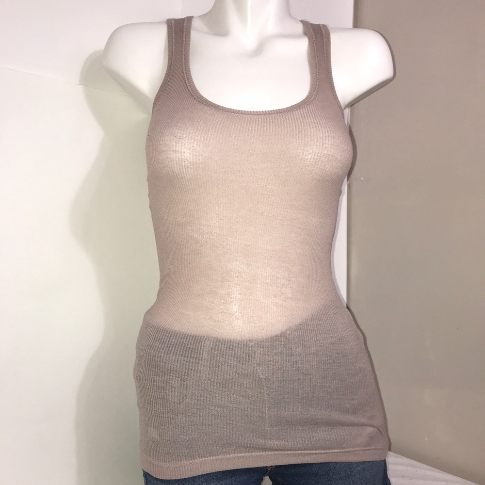 Urban Behaviour Brown Nude Round Neck Soft TankTop